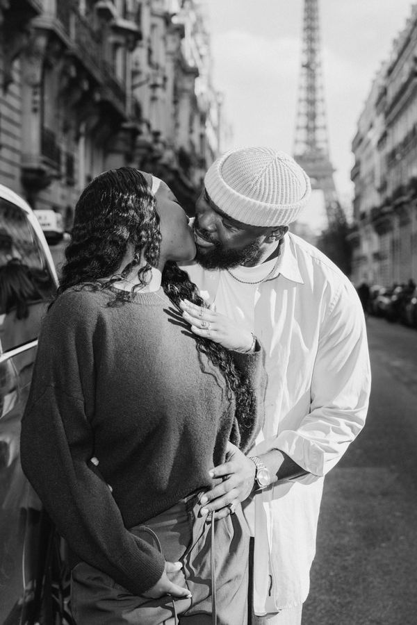 Couple, Eiffel Tower, Paris